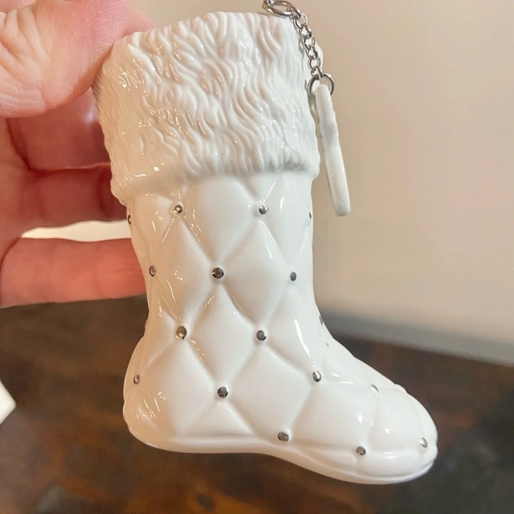 Pandora 2012 Christmas Ornament Porcelain Christmas Stocking Boot